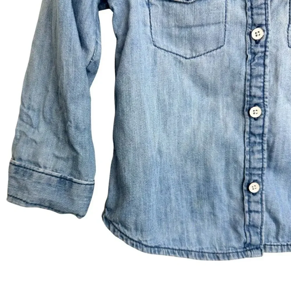 Gap Button Down Light Denim Shirt 2T